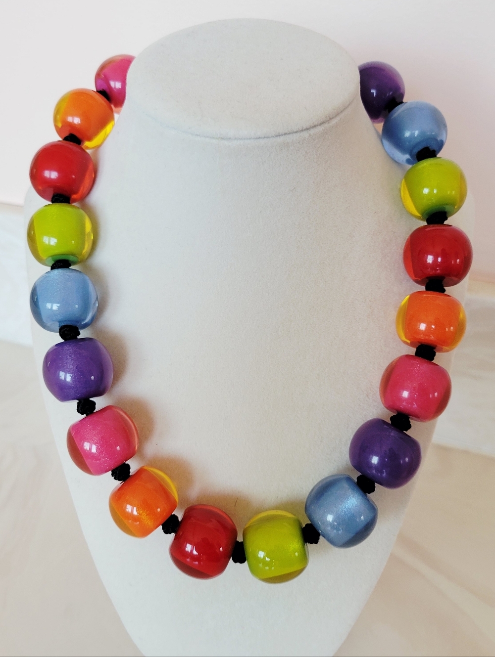 Zsiska Bright Colors Chunky Beaded Necklace
